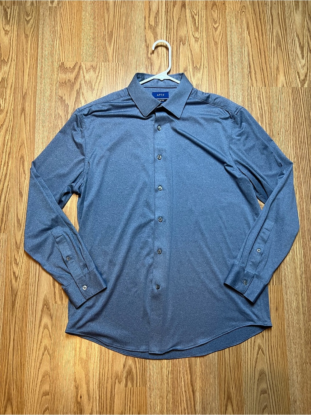 Apt. 9 Men's Heather Blue Button-Up Dress Shirt